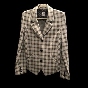 Cabi Valentina Blazer Checker Print Career Office Preppy Capsule Sz 10